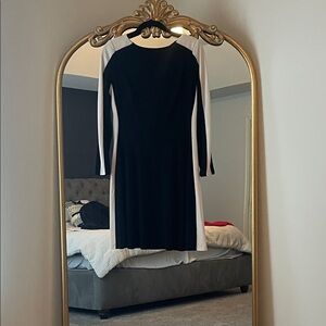 Ralph Lauren Black and White Long Sleeve Dress